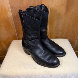Vintage Red Wing Pecos 1155 Black Leather Boots Size 8.5 Mens